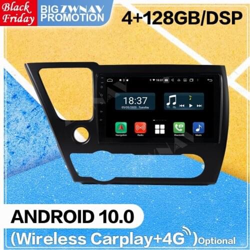 128G Carplay Android Radio Receiver For Honda Civic 2008 2009 2010 2011 2012 2013 Car Auto Audio Stereo Video Player Head Unit