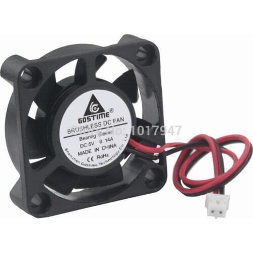 200Pieces LOT Gdstime DC 5V 2Pin 4cm 40x40x10mm 4010 Mini Brushless Cooling Cooler Fan