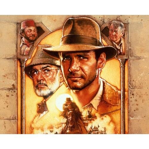 5D DIY Diamond Painting Indiana Jones and the Last Crusade Full Drill Embroidery Cross Stitch Mosaic Home Decor Christmas Gift