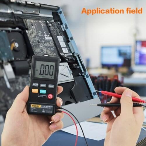 AN301 Mini Digital Multimeter AC DC Voltmeter Voltage Resistance Meter with LED