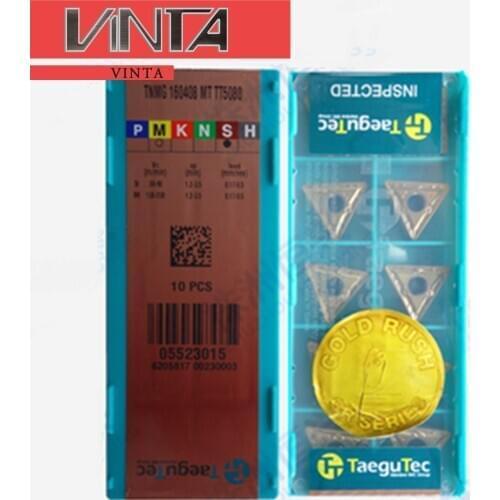 Free Shipping!10pcs/lot TNMG160408-MT TT5080 Original TAEGUTEC Carbide Turning Inserts CNC blades Cutting Tools