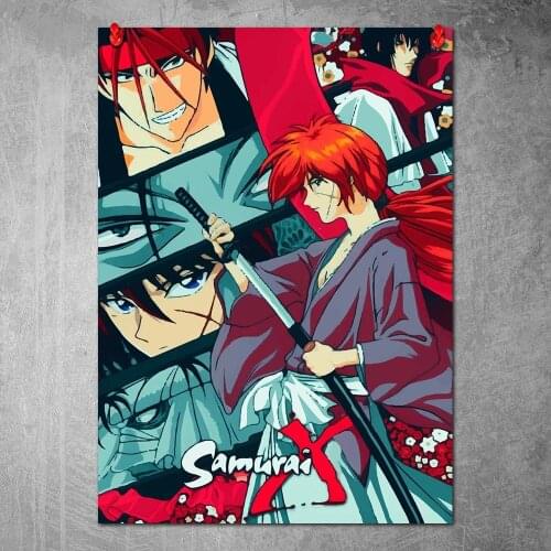 No Frame HD Home Decoration Printing Samurai X Kenshin Anime Poster Canvas Wall Art Oil Painting Living Room Decor