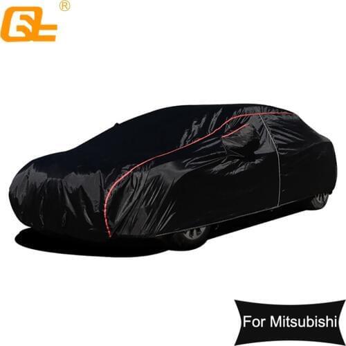 190T Universal full car covers outdoor prevent sun snow rain dust frost wind black for mitsubishi Outlander pajero Lancer
