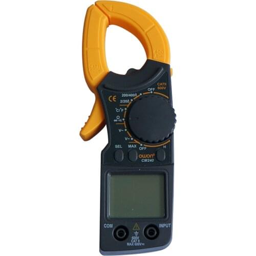 CM240 Clamp Multimeter Ammeter 2000 Counts Display Auto Range With Data Hold Digital Clamp Meter