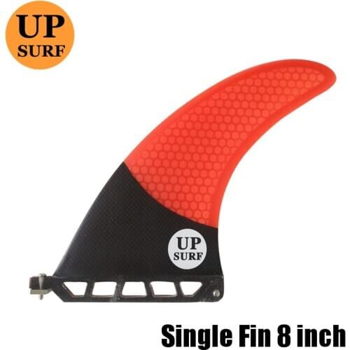 Surfboard 8"Fins Single Fin UPSURF logo central fin Fibreglass SUP Board Quilhas Fins