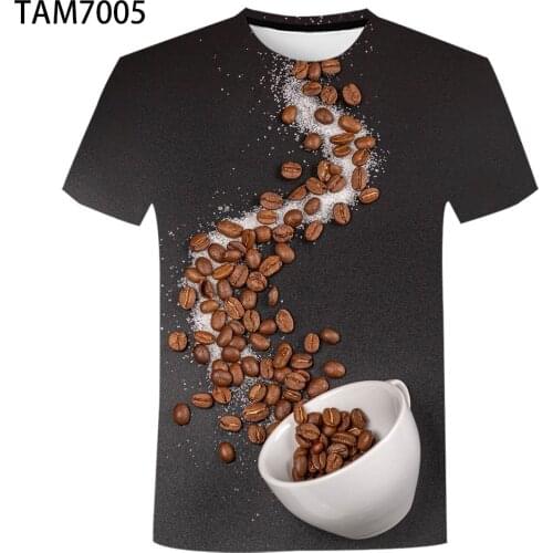 T-shirt new summer simple fashion coffee bean DIY custom logo pure cotton men and women short-sleeved shirt T-shirt