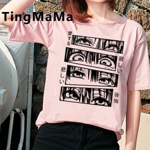 Japanese Anime Harajuku E-girls Punk t-shirt women print kawaii tumblr graphic tees women clothes tshirt ulzzang harajuku