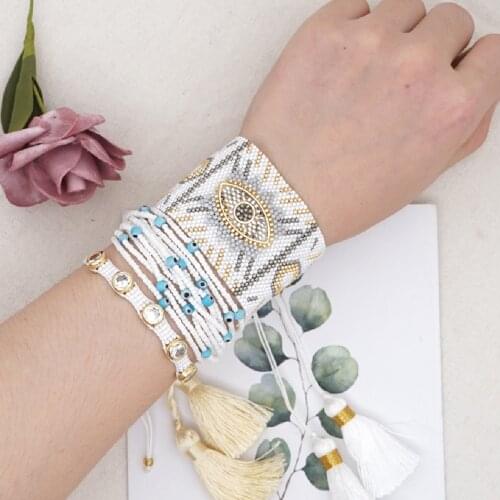 Go2Boho Womens Bracelet Jewellery Miyuki Evil Eye Bracelets Jewelry Turkish Eye Pulseras Mexican Free Shipping 2020 Fashion