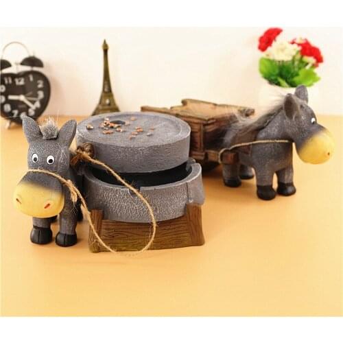 Kawaii Donkey resin ashtray creative Smoking Gadget living room home decoration Cigarette Accessories Fathers Day gift