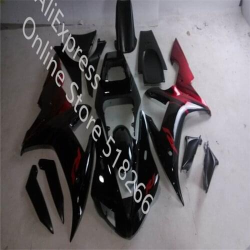 Motorcycle Fairing kit for YAMAHA YZFR1 02 03 Plastic Fairings YZF R1 02 03 Body Kits YZF R1 2002 - 2003 black red Fairings