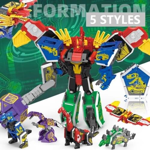 ThinkEasy Power Assembling Educational Toys 3D math transformation robot digits puzzle Ranger Animals boy toy for Kids