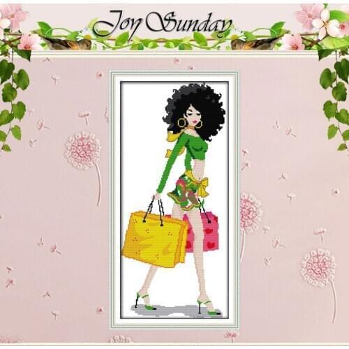 Return from Shopping Patterns Counted Cross Stitch DIY 11 14CT Cross Stitch Set Chinese Cross-stitch Kits Embroidery Needlework