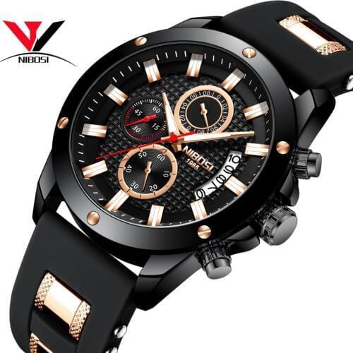 NIBOSI Men Watches 2018 Luxury Brand Sport Watches For Men Waterproof Watch Military Army Quartz Analog Wristwatch Relogio