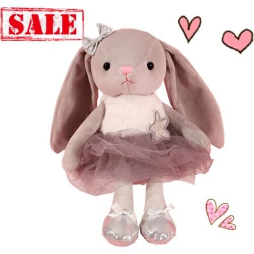 New Kawaii Ballerina Plush Doll Cartoon Bunny Rabbit Plush Toys Soft Ballet Dance Recital Stuffed Pillow Gifts For Kids Girls