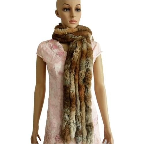 New Women Long Style Real Rex Rabbit Fur Scarf Rex Rabbit Fur Warm Soft Warp Quality Fashion Rex Rabbit Fur Tassel Shawl Scarves