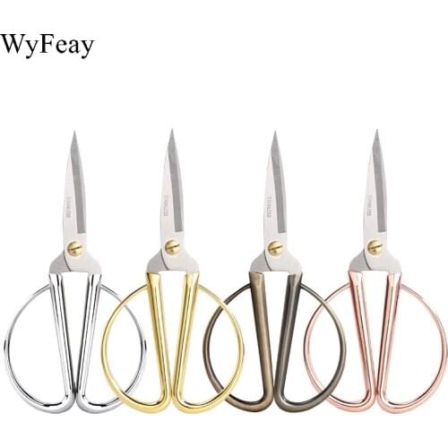Stainless Steel Gold Silver Sewing Scissors Short Cutter Durable Vintage Household Needlework Embroidery Tailor Scissors Fabric