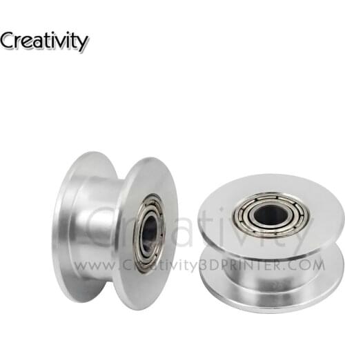 2GT 20 Teeth Idler Pulley Bore 5mm & Width 6mm with teeth or without teeth for GT2 Timing Belt silver synchronous pulley Wheel