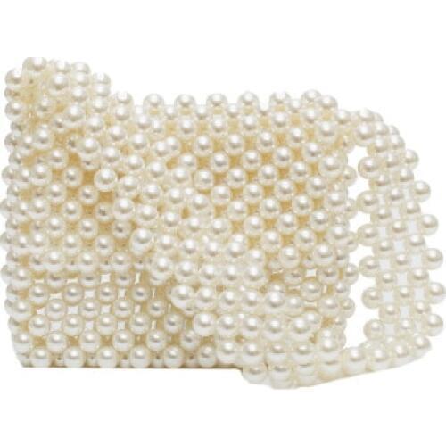 Handmade Beaded Women Handbags Luxury Brand Pearl Bag Designer Women Shoulder Messenger Bag Shining Party Dinner Bag Phone Bags