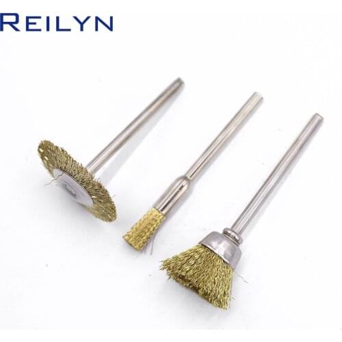 9pcs copper wire brush metal wire brush roller rust removal wood working bits abrasive/polishing bits accessory