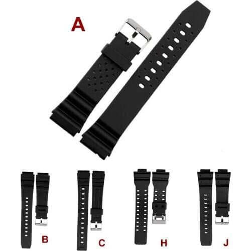 New Casio PU Watchband 16mm 18mm 20mm 22mm Silicone Strap Watch Bracelet for Casio G Shock Electronic Watch Replacement Strap