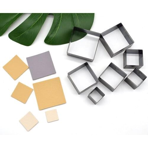 SMVAUON Square Shaped Japan Steel Blade Rule Die Cut Punch Rule Cut Cutting Mold Wood Dies Cutter Punch Tool for Leather Crafts