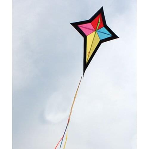 Outdoor Fun Sports For Adults Large Polaris / Star Ripstop Power Wind Kite Single Line With Handle And Line