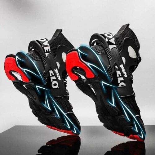 High Top Non-slip Sock Sneakers Men Running Shoes Sports for Men Sneakers Sport Man Brand Black Knit Tennis Trainers GMB-1442
