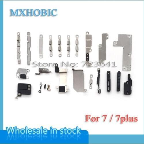 10sets/lot Inner Accessories for iPhone 7 7G plus Inside Small Metal Parts Holder Bracket Shield Plate Set Kit Replacement