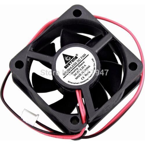 10Pieces lot Gdstime 2Pin DC Brushless Cooling Fan 50mm 5cm 50x50x20mm 5020 50mm 5V Computer Case Fans