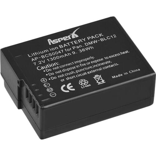 High-Capacity 1300mAh DMW-BLC12 DMW BLC12e DMWBLC12 BLC12 Battery for Panasonic FZ200, FZ300, FZ1000, G5, G6, G7,GH2,DMC-GX8