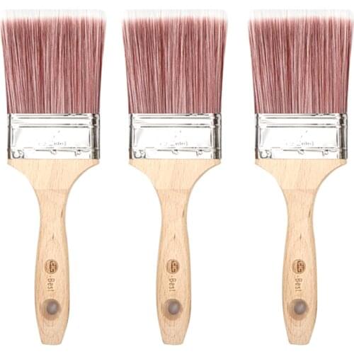 3 Inch 76.2mm Paint Brushes Synthetic Beech Wooden Handle Drywall Tools DIY Art Household Wall Tool Oil Painting Tool