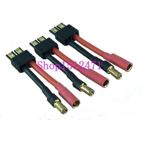 3pcs TRX Traxxas Male to 5.5mm Bullet Female 12AWG 5CM Wire RC Turnigy Battery