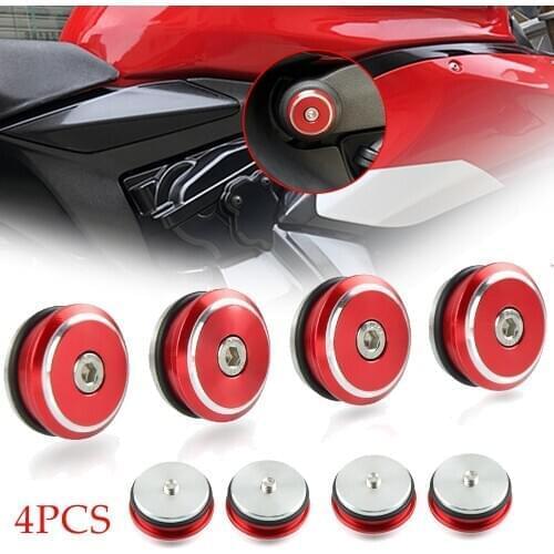 4PCS For Ducati 1199 Panigale 2012-2015 Motorcycle Aluminum Frame Hole Cap Plug Frame Insert Cover 1199 Panigale S 2012 - 2014
