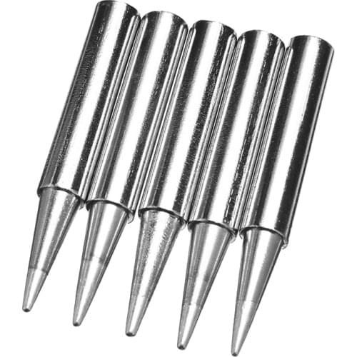 5pcs Silver 900M-T-B Oxygen Free Copper Soldering Solder Iron Tips Set For 936/937/938/969 Soldering Station