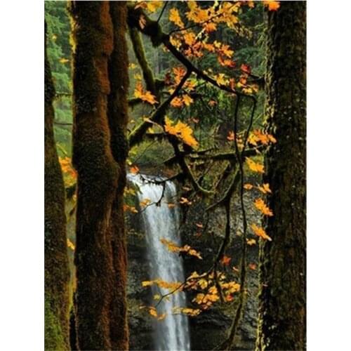5D DIY Diamond Painting Waterfall Scenic Full Square Rhinestone Diamond Embroidery Landscape Cross Stitch Mosaic Home Decoration