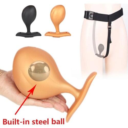 Wearable Anal Plug Dildo Male Prostate Massage G spot Masturbator Silicone Big ButtPlug Anal Balls Sex Toys For Woman Man Erotic