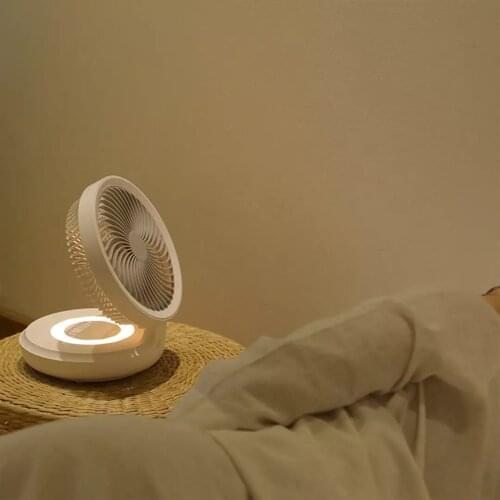 Xiaomi Edon Wireless Suspended Air Circulation Fan USB Rechargeable Folding Electric Fan Night Light Touch Control 4 Wind Speed