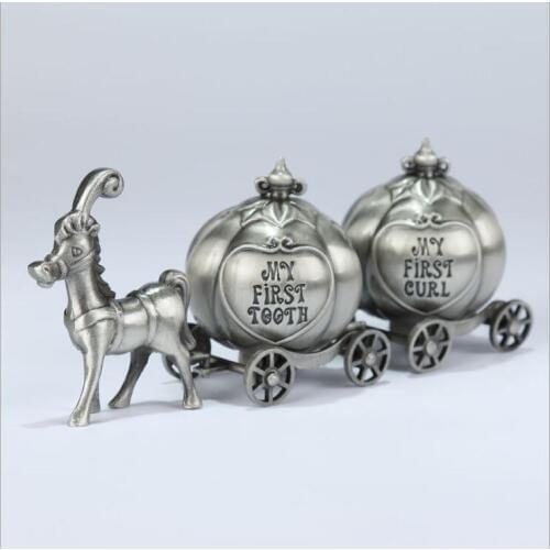 CreativeFirst Curl Gift For Kids Metal Umbilical cord Storage Box One Pair Cute Baby First Tooth Box Kid Anniversary Box RY001