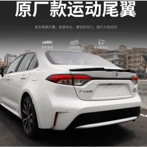 Corolla modified 19-21 Toyota Corolla true carbon fiber tail sport deflector dual engine Ralink modified for decoration