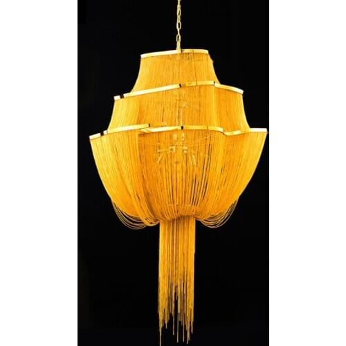 Led e14 Retro Iron Aluminum Chain LED Lamp LED Light.Pendant Lights.Pendant Lamp.Pendant light For Hotel Foyer Staircase Hall