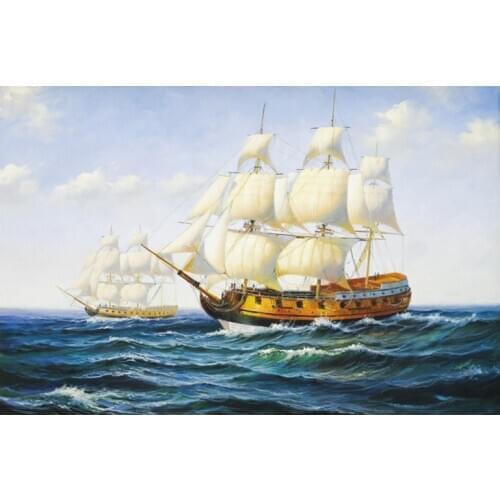 Boat sea Handmade Needlework Sets For Embroidery kits DIY Aida Cross Stitch Kits Crafts 14CT Unprinted Home Decor wall Arts