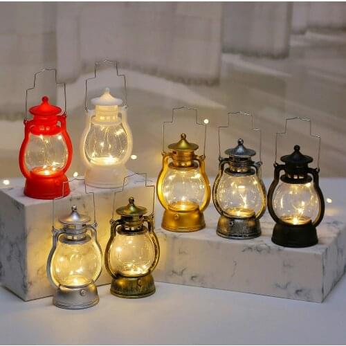 Retro Oil Lamp Energy-Saving Holiday Desktop Hanging Bar Night Light Halloween Decorative Led Small Home Party Retro Oil Lantern