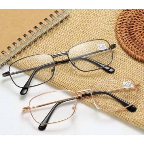 Zilead Reading Glasses Oval Metal Clear Lens Men Women Presbyopic Glasses Optical Spectacle Eyewear Prescription +1.0 To 3.5