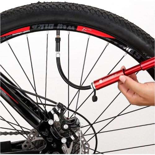 Mountain Bike Portable Pump Mini Aluminum AlloyPump Telescopic Hose Riding Equipment Accessories