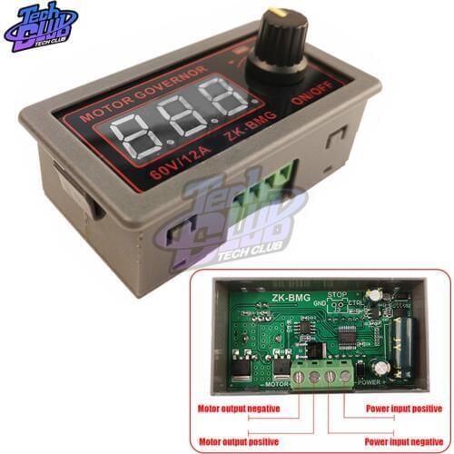 DC 9-60V 12v 24v 48V 12A 20KHz Adjustable PWM Motor Speed Controller DC Motor controller Digital display Governor Switch