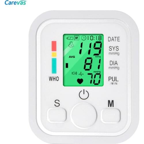 Blood Pressure Monitor Sphygmomanometer Heart Beat Rate Automatic Medical Pressure Meter Cuff Pulse Health Care Device