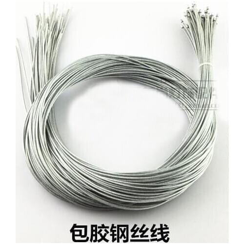 Dia1.5mm Steel Wire Rope with Fixed Head and Jacket, Lights Lifter Length 1m/1.5m/2m/2.5m/3.0m, Hanging Panel Lamp