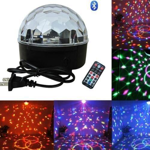 TenYua Bluetooth MP3 Crystal Magic Rotating Ball Remote control 6 colors RGB disco balls lights voice LED magic ball for Parties