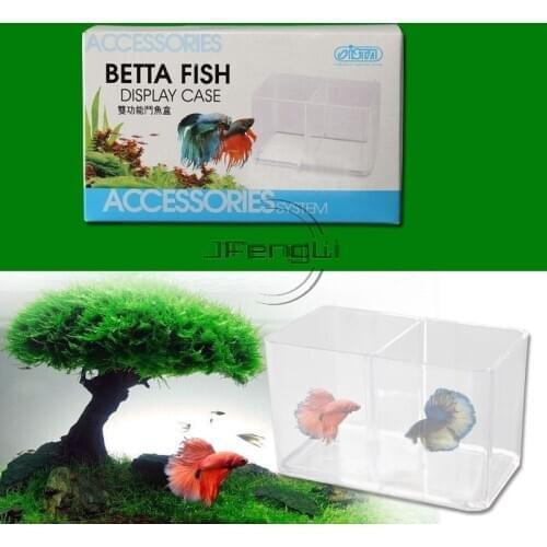 JFENGLI Betta Fish Display Case Double Guppies Hatching Incubator Isolation Acrylic Mini Aquarium Tanks