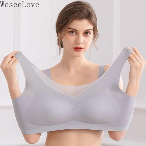 Weseelove 7XL Plus Size Bra Large Size Seamless Women Bra Wirefree Thin Bra Big Size Lingerie Comfort Sleep Bralette